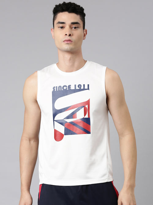 Fila White Sanj Men's Tank Top