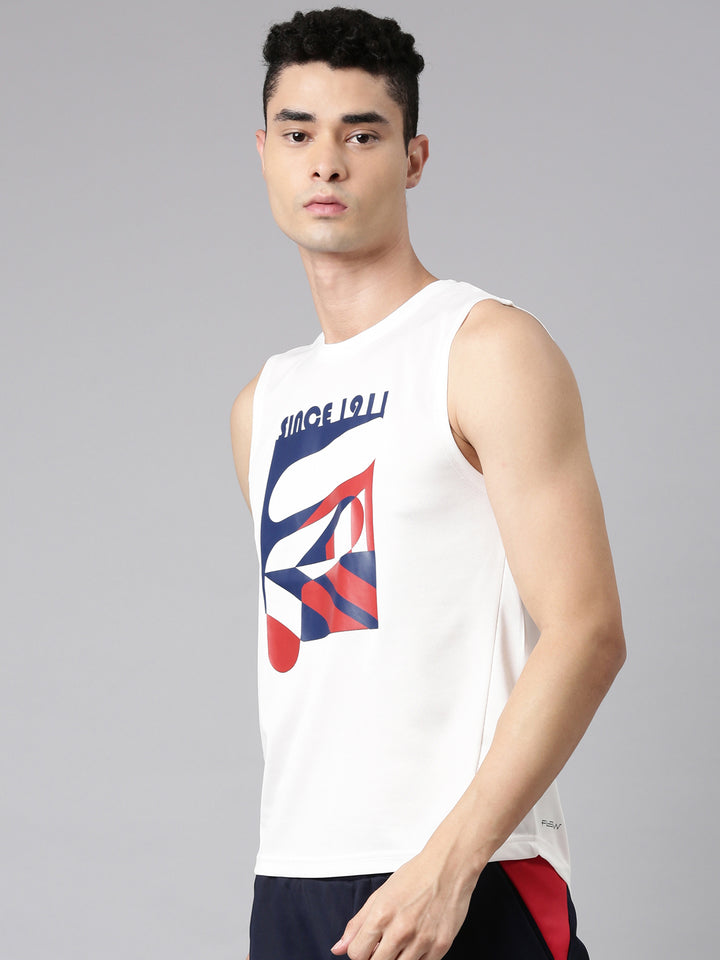 Fila White Sanj Men's Tank Top