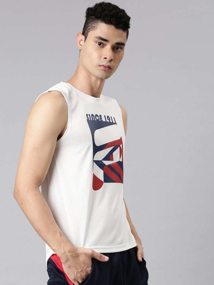 Fila White Sanj Men's Tank Top
