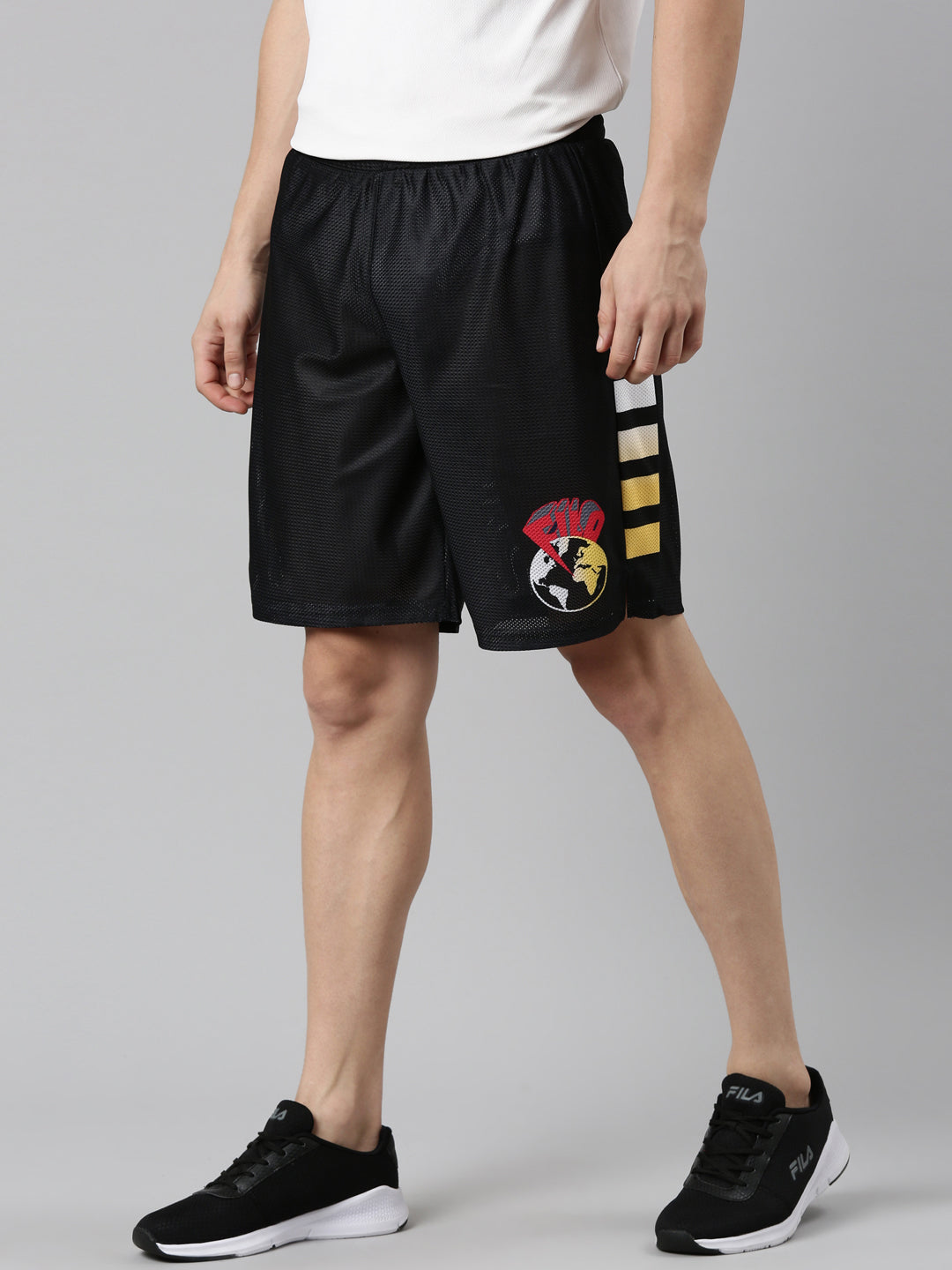 Fila White Zorro Men's Cut and Sew Shorts
