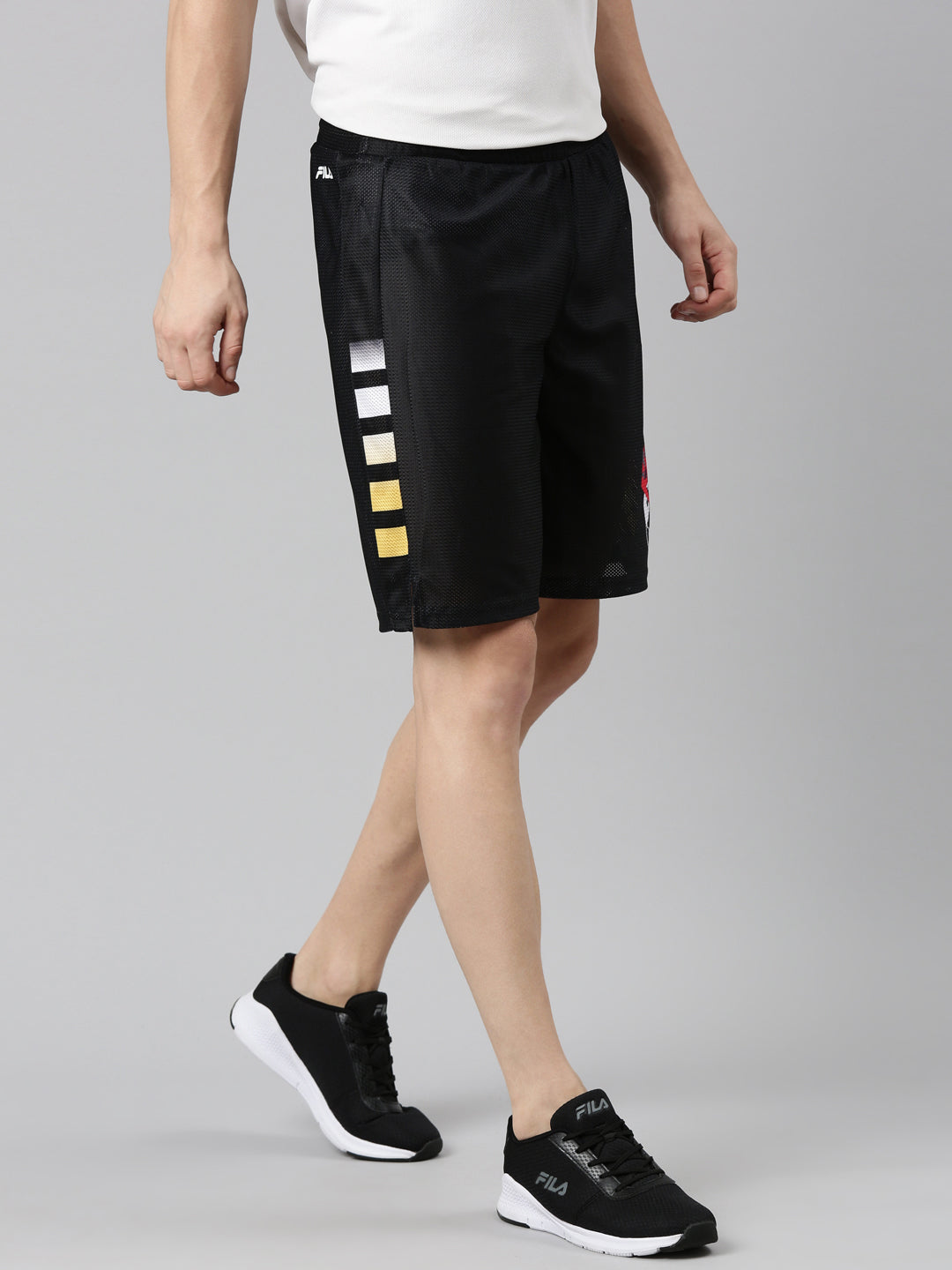 Fila White Zorro Men's Cut and Sew Shorts