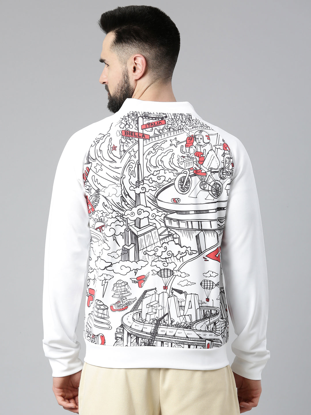 Fila Grey Jarrer Men's Long Sleeve Jacket