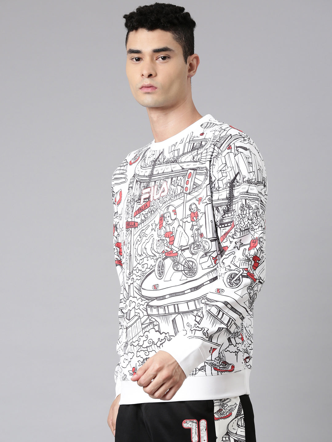 Fila Pink Jicar Men's Long Sleeve Sweatshirt