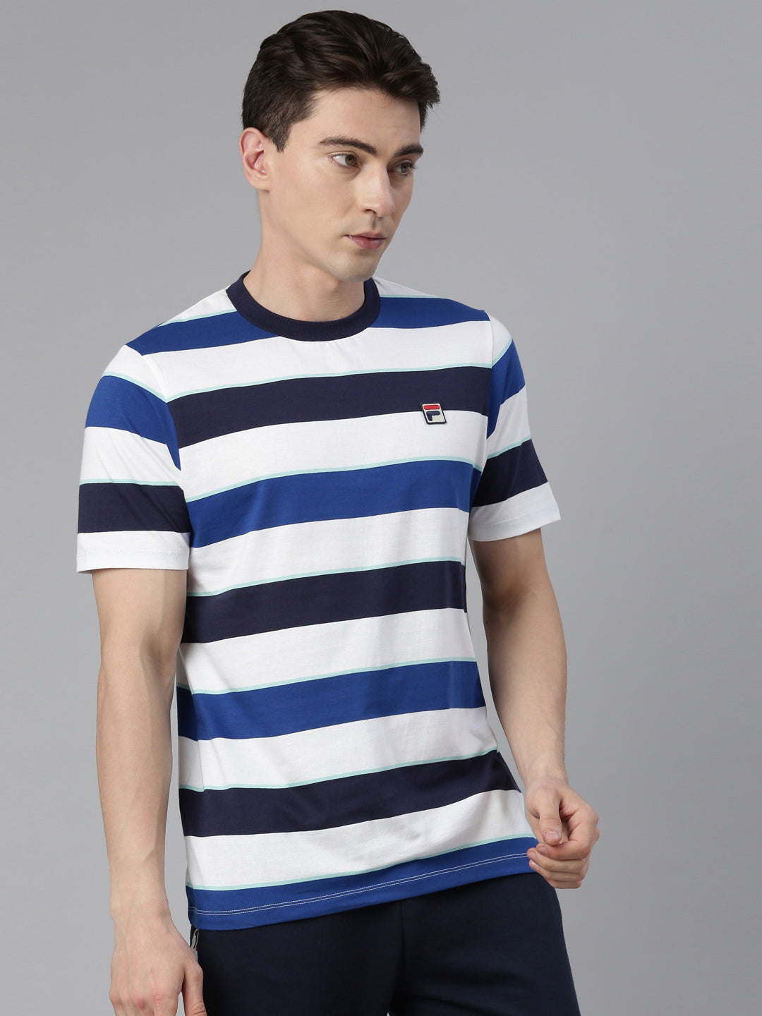 Fila Peacoat Jaxon Men Stripe T-Shirt