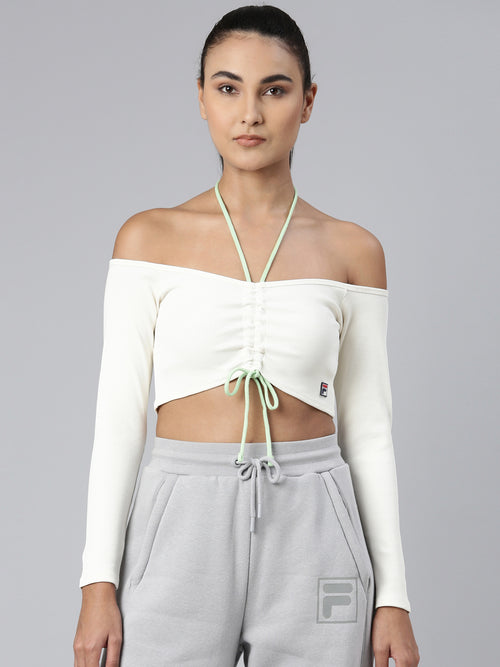 Fila Peacoat Frankie Women's Full Sleeve Crop Top