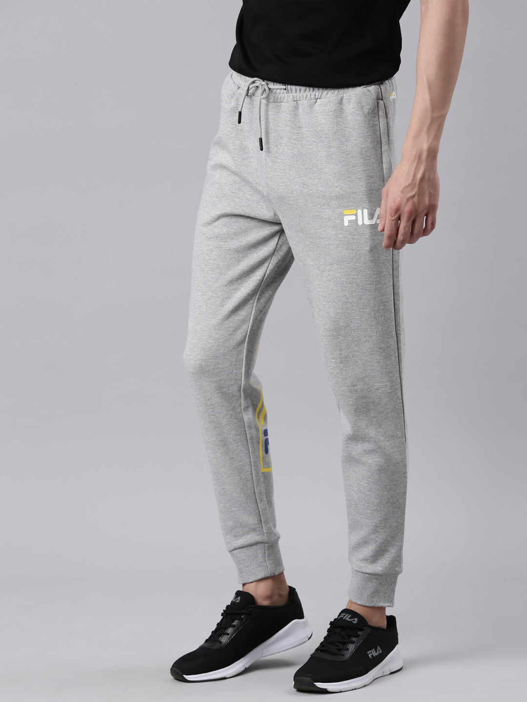Fila Grey Pedrot Men's Ribbed Joggers