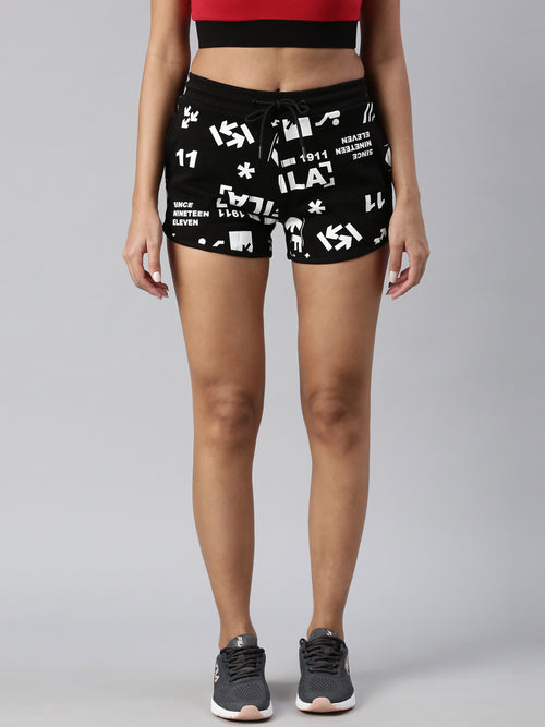 Fila White Napema Women's Graphic Shorts