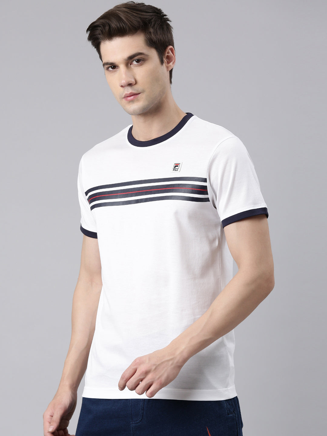 Fila White Anoli Men's Graphic T-Shirts