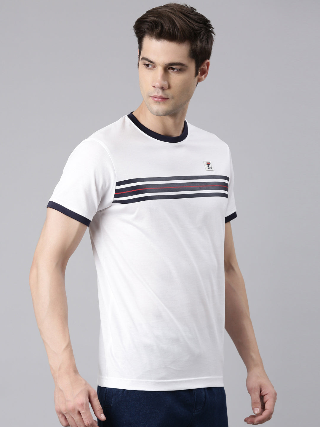 Fila White Anoli Men's Graphic T-Shirts