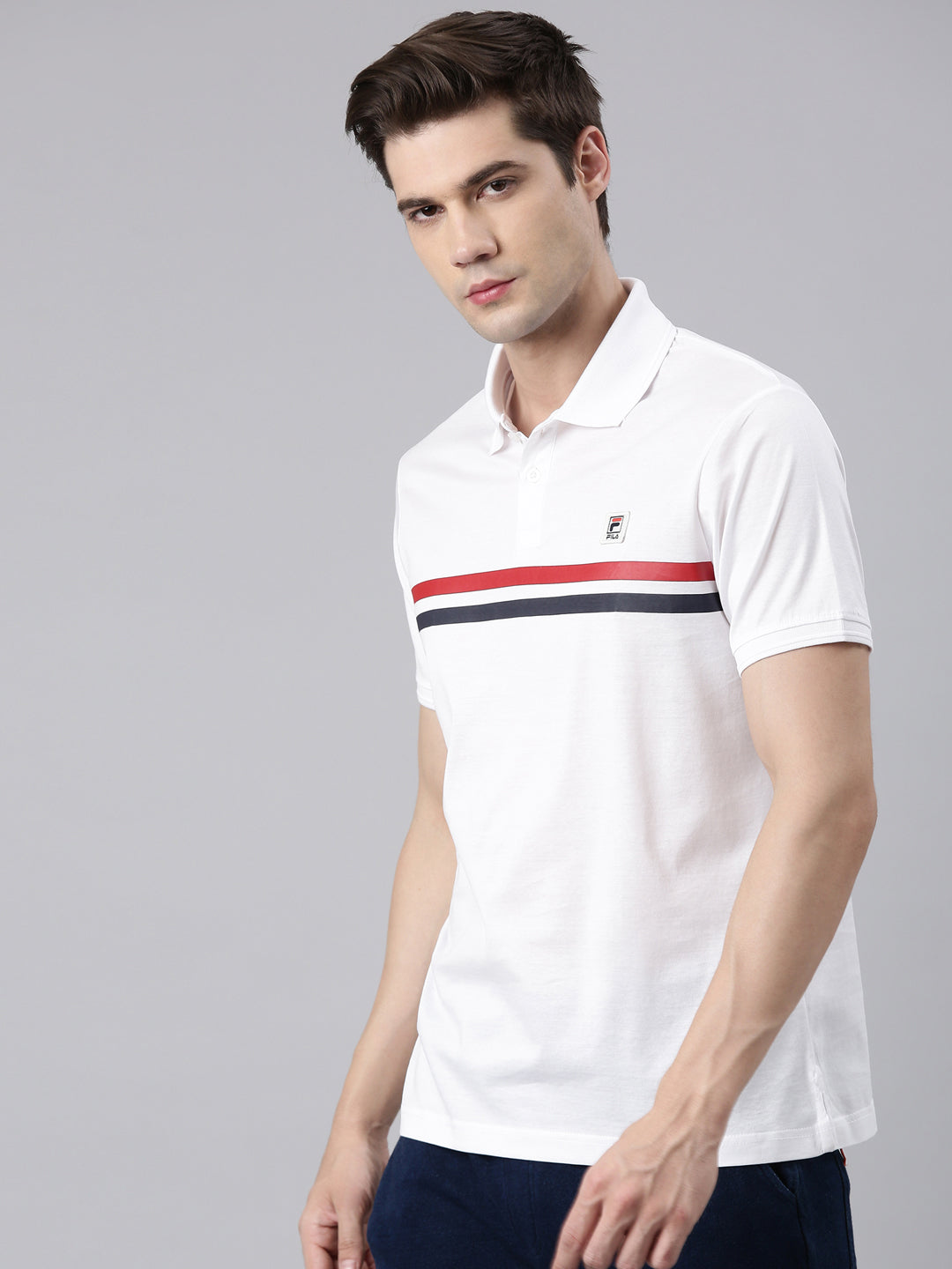 Fila White Atemi Men's Graphic Polo
