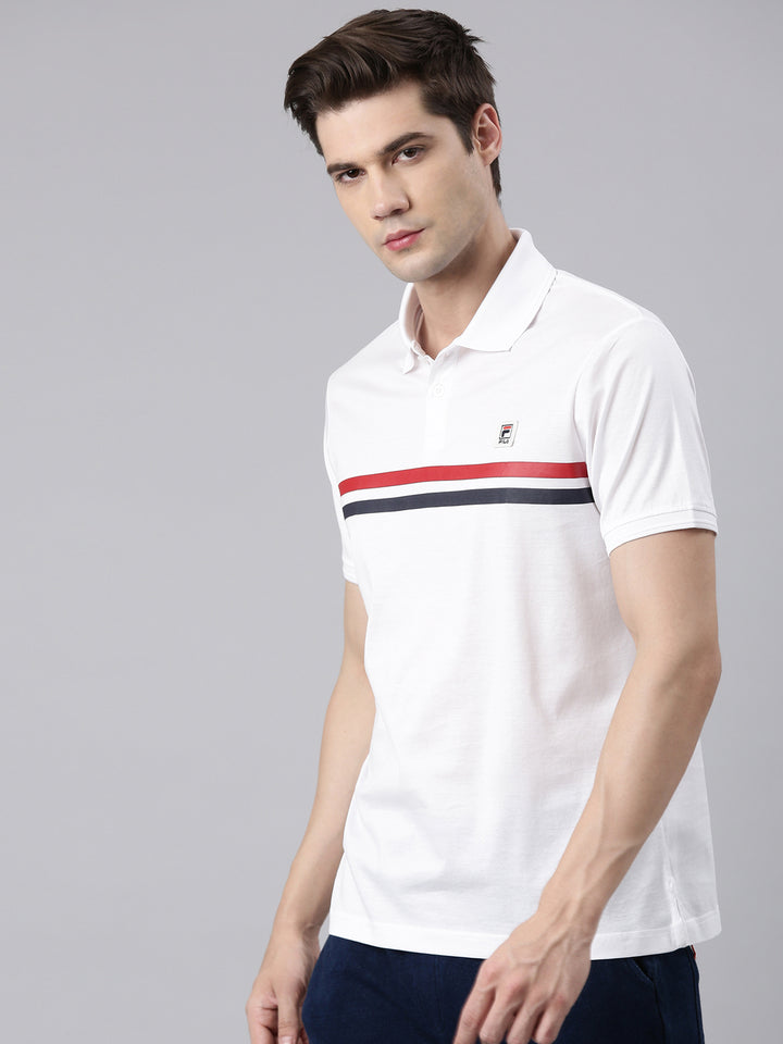 Fila White Atemi Men's Graphic Polo