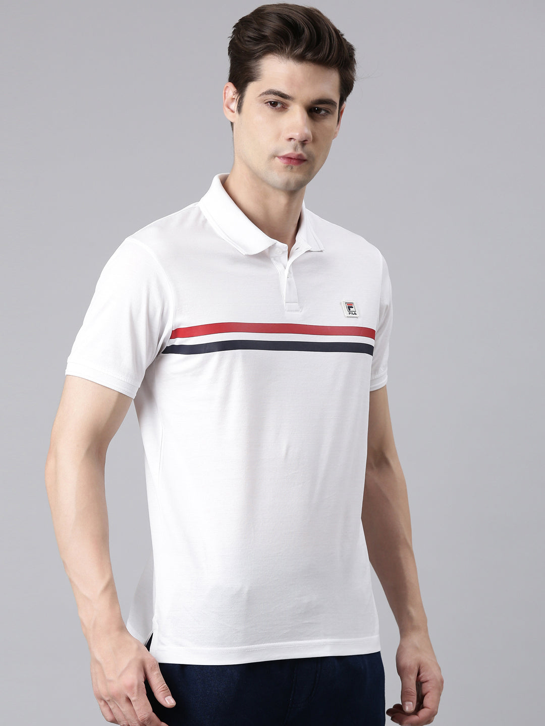 Fila White Atemi Men's Graphic Polo