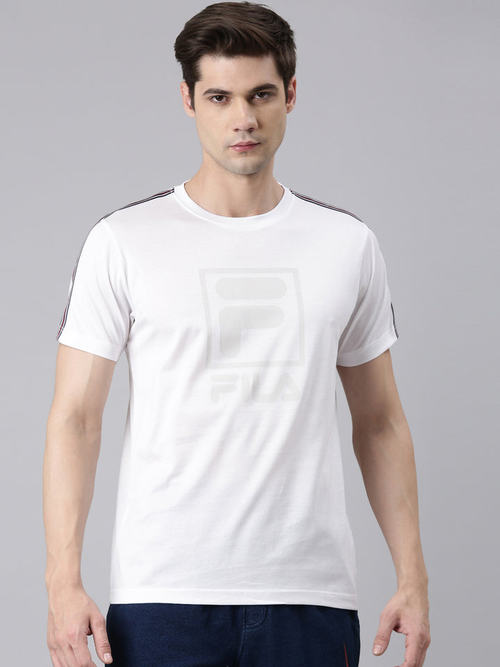 Fila White Chicago Men's Graphic T-Shirts