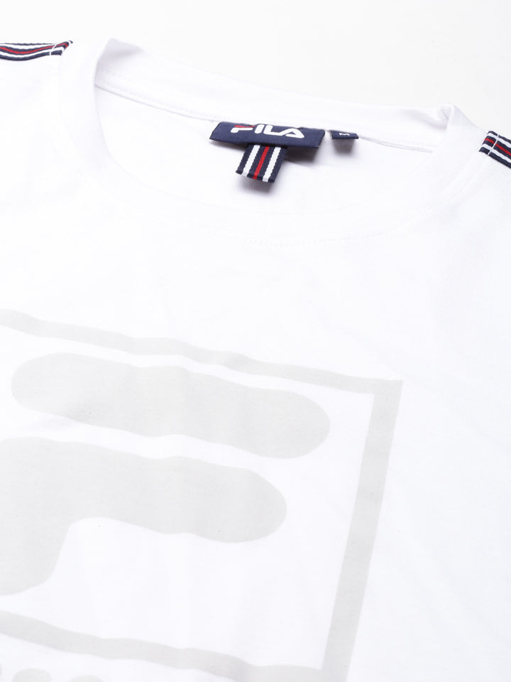 Fila White Chicago Men's Graphic T-Shirts
