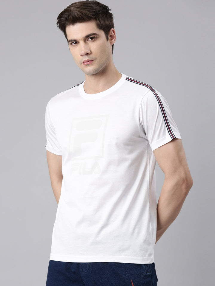 Fila White Chicago Men's Graphic T-Shirts