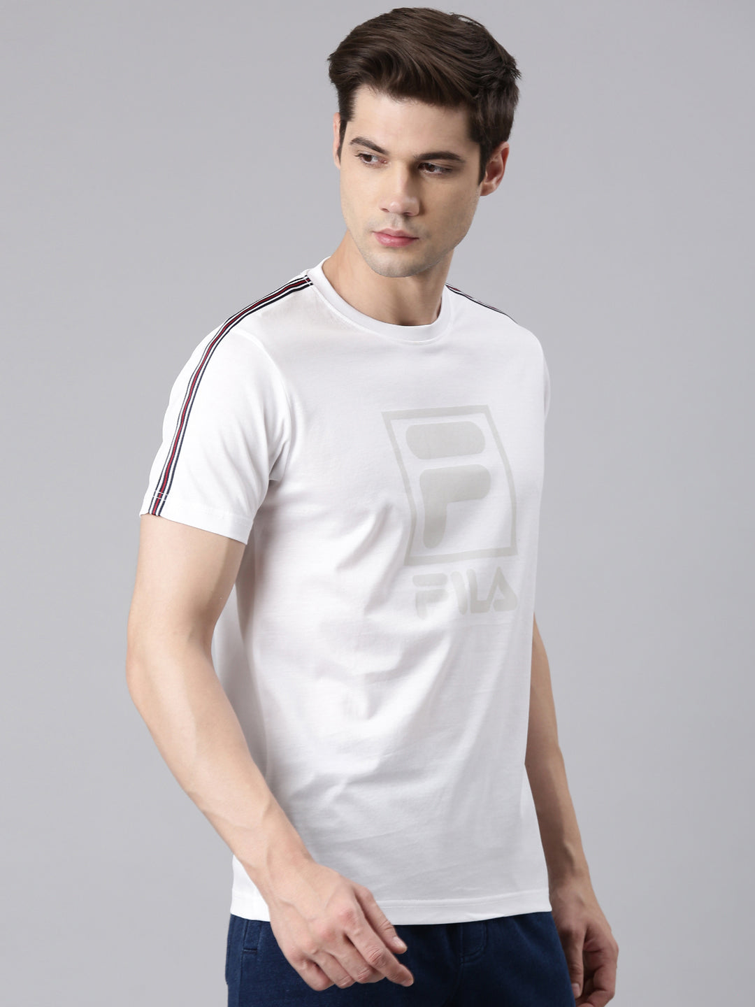 Fila White Chicago Men's Graphic T-Shirts