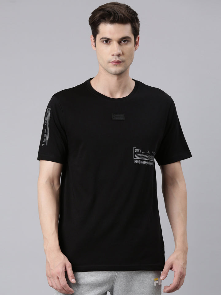 Fila White Turend 1 Men's Graphic T-Shirts