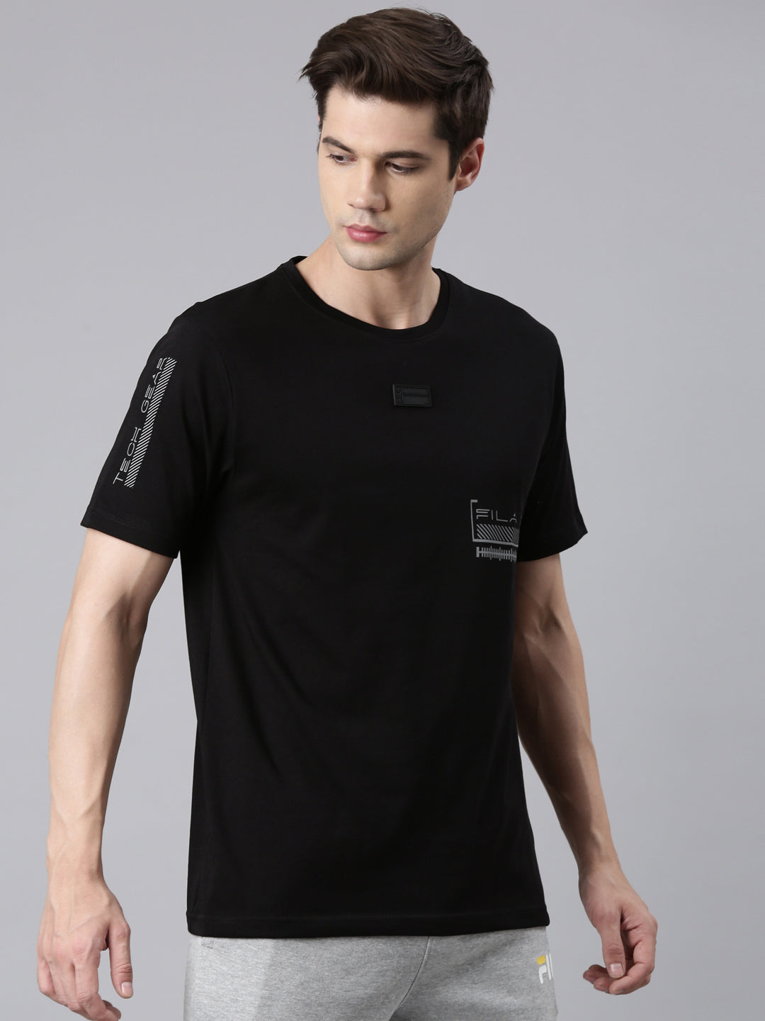 Fila White Turend 1 Men's Graphic T-Shirts
