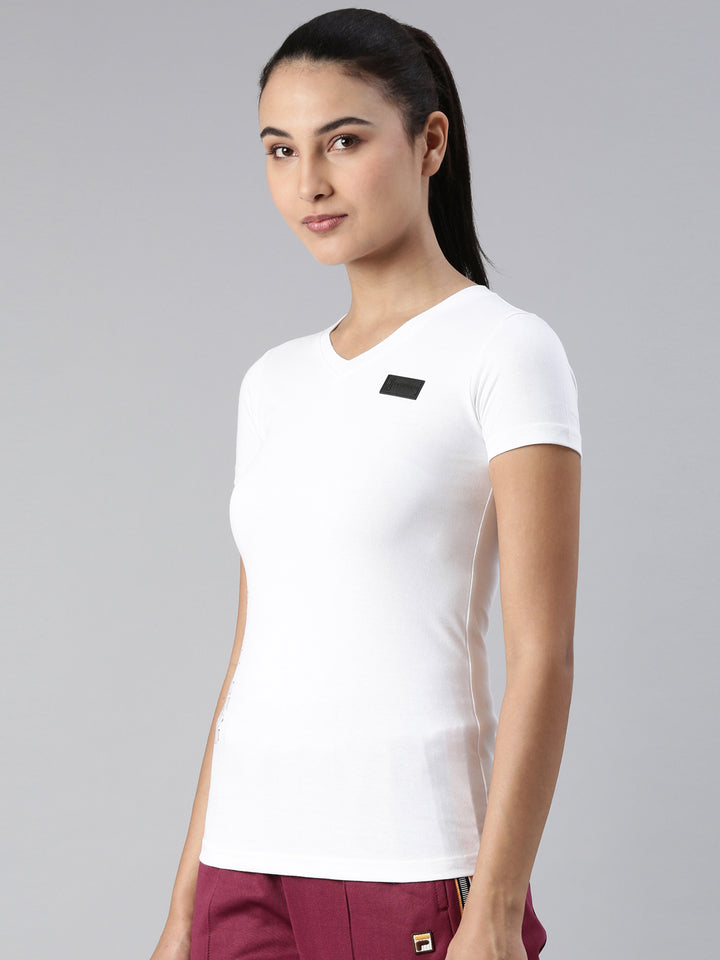 Fila White Tebita 1 Women's Graphic T-Shirts