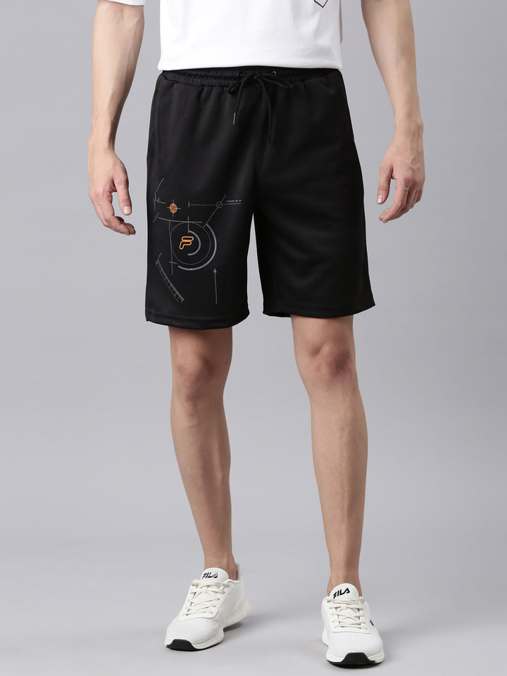 Fila White Elaki Men's Graphic Shorts