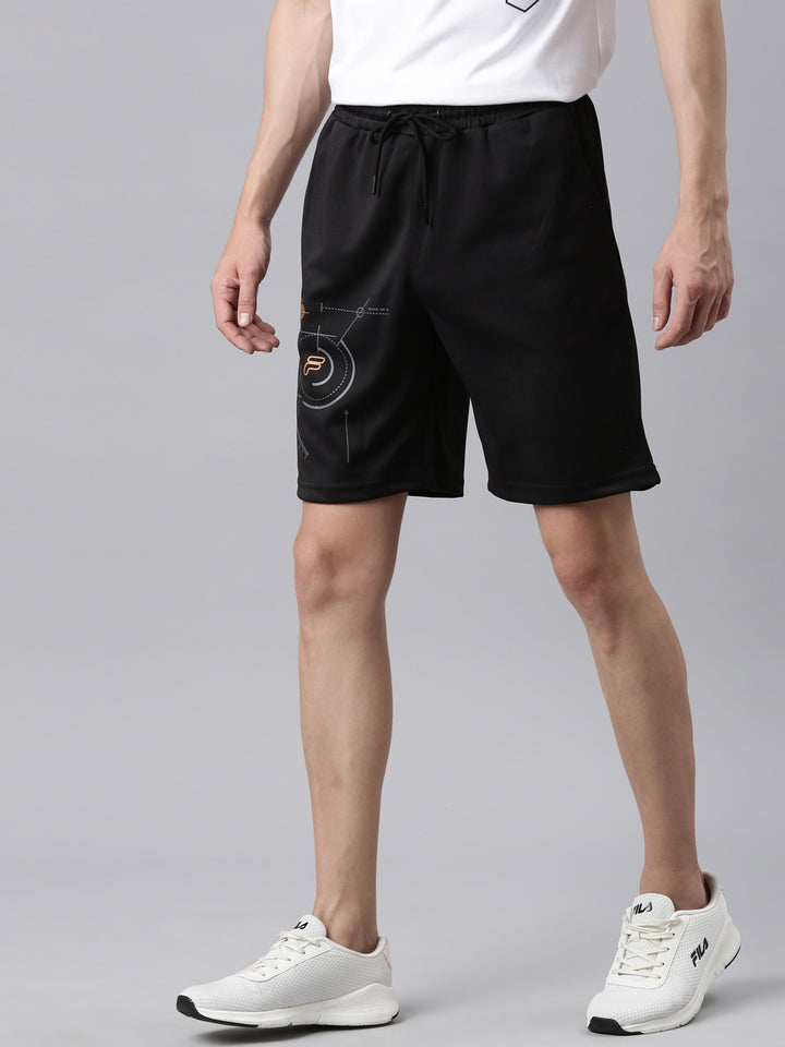 Fila White Elaki Men's Graphic Shorts