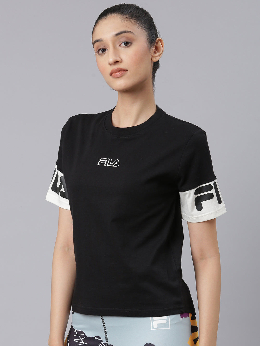 Fila Women Black Tignes T-Shirt