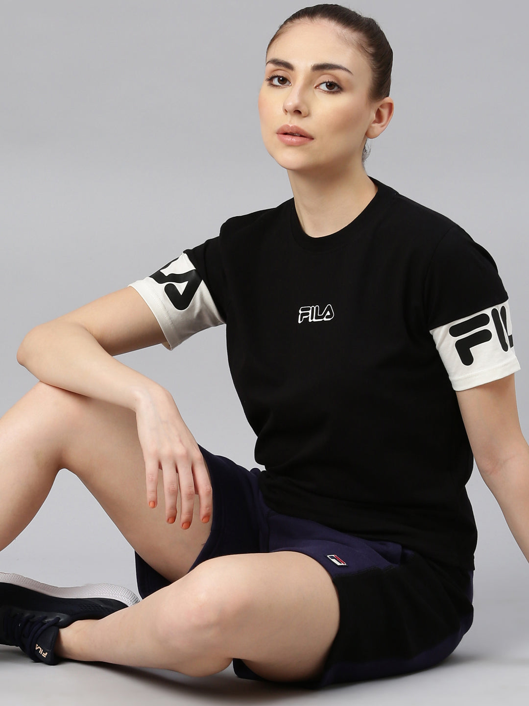 Fila Women Black Tignes T-Shirt