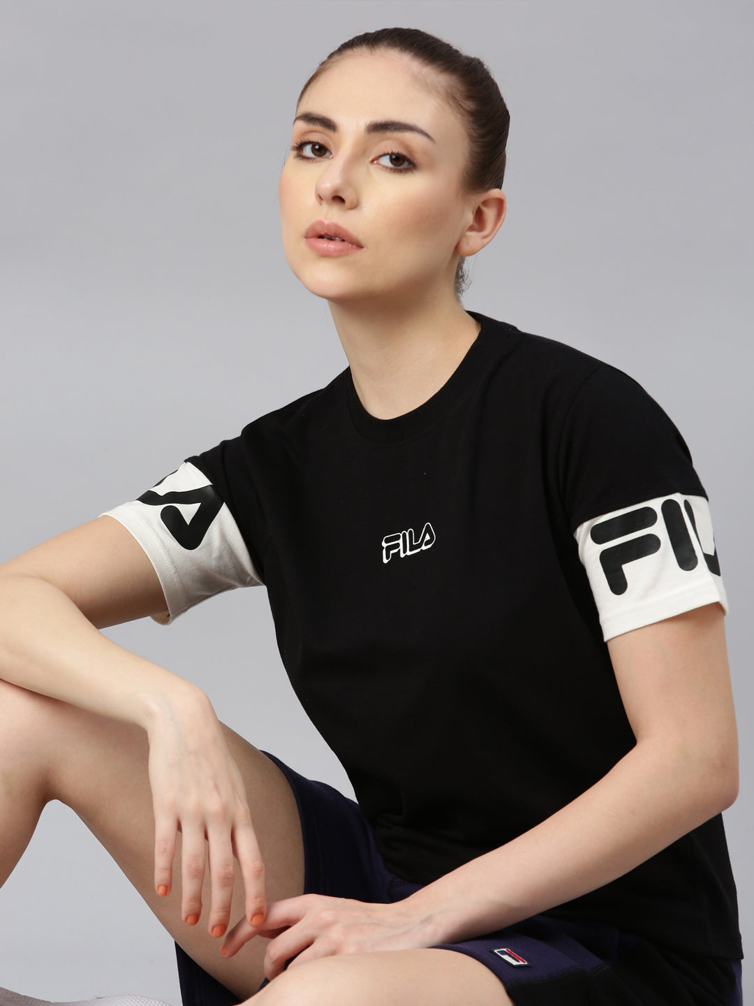 Fila Women Black Tignes T-Shirt