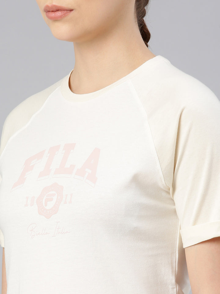 FILA Adults-Women Cream T Shirts