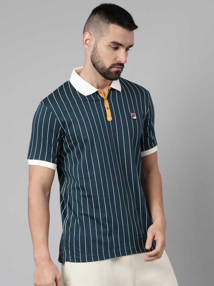 Fila Men Blue Polos Fashioncore