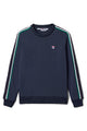 Fila Peacoat Crew Top With Knitted Detail On Sleeves