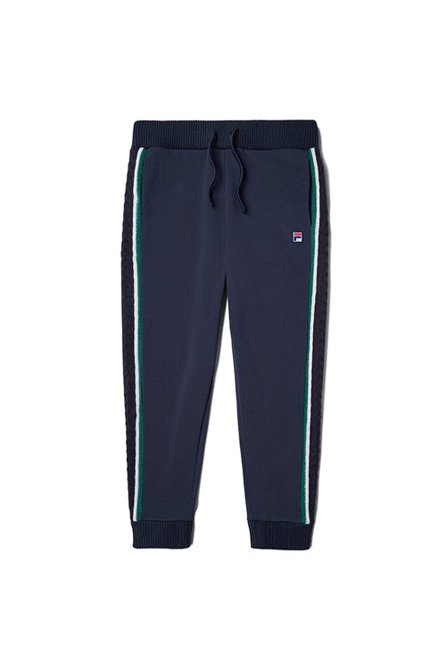 Fila Peacoat Cuffed Sweatpants With Knitted Side Details