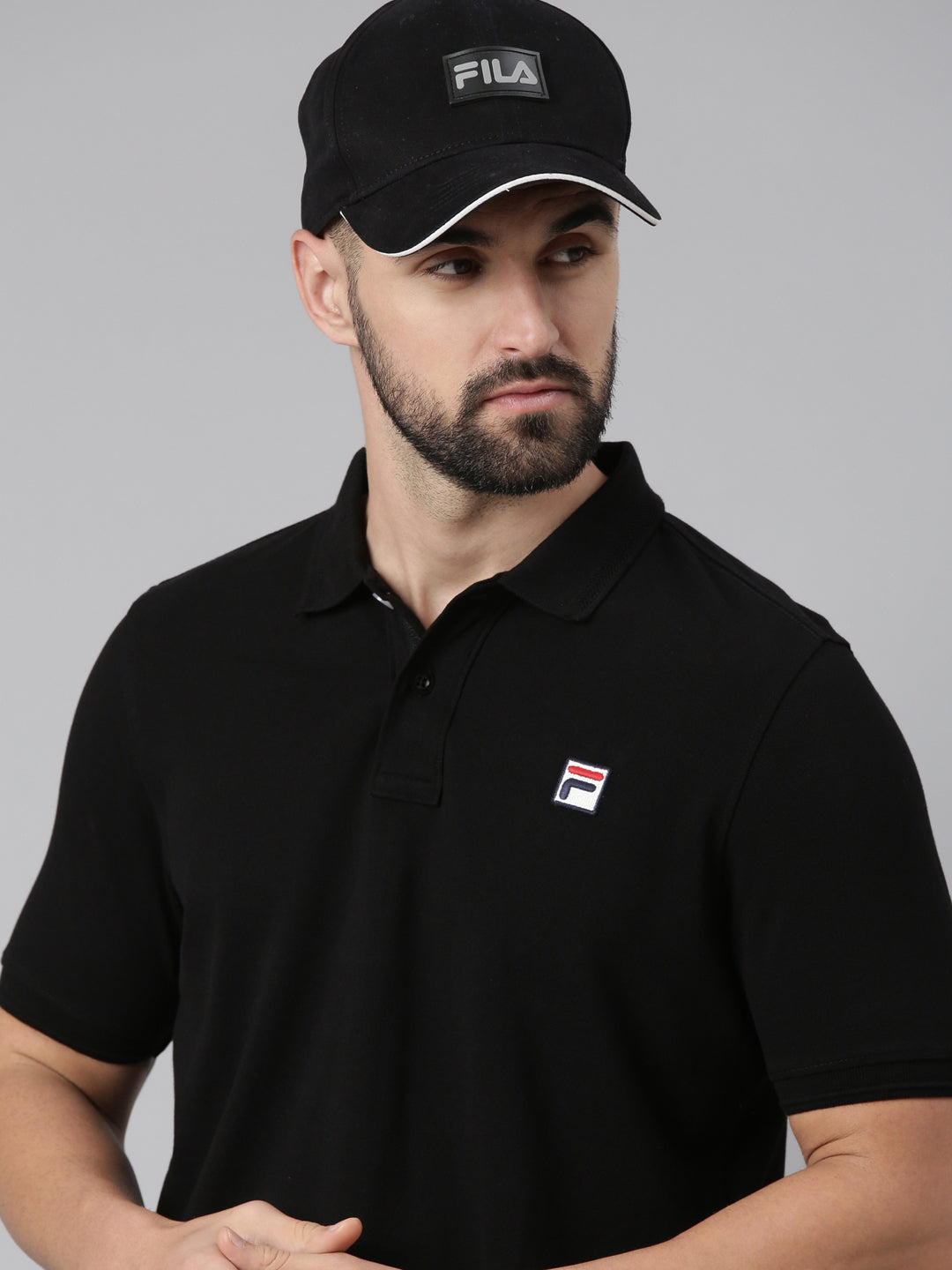 Fila Black Men Polo