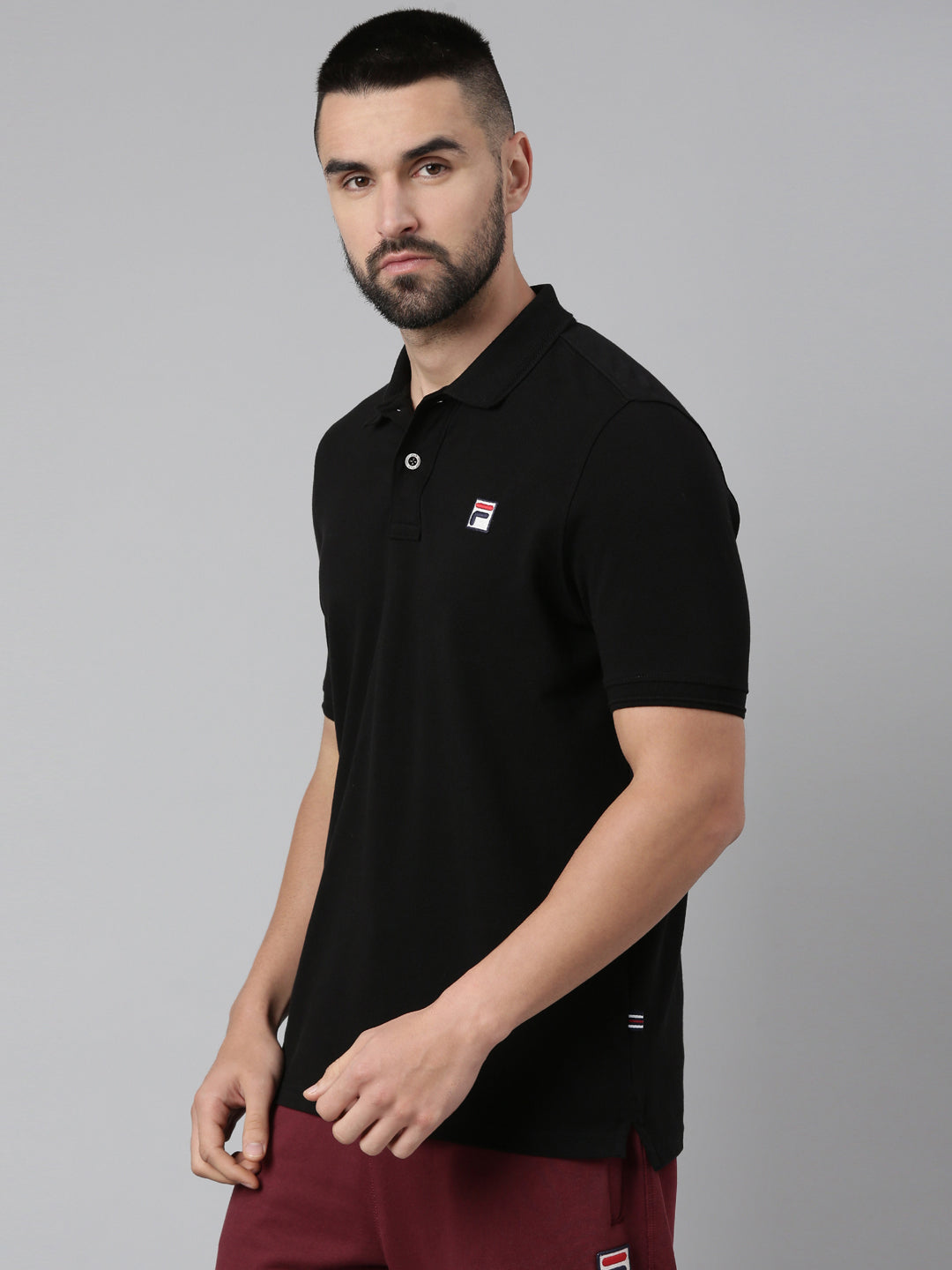 Fila Black Men Polo