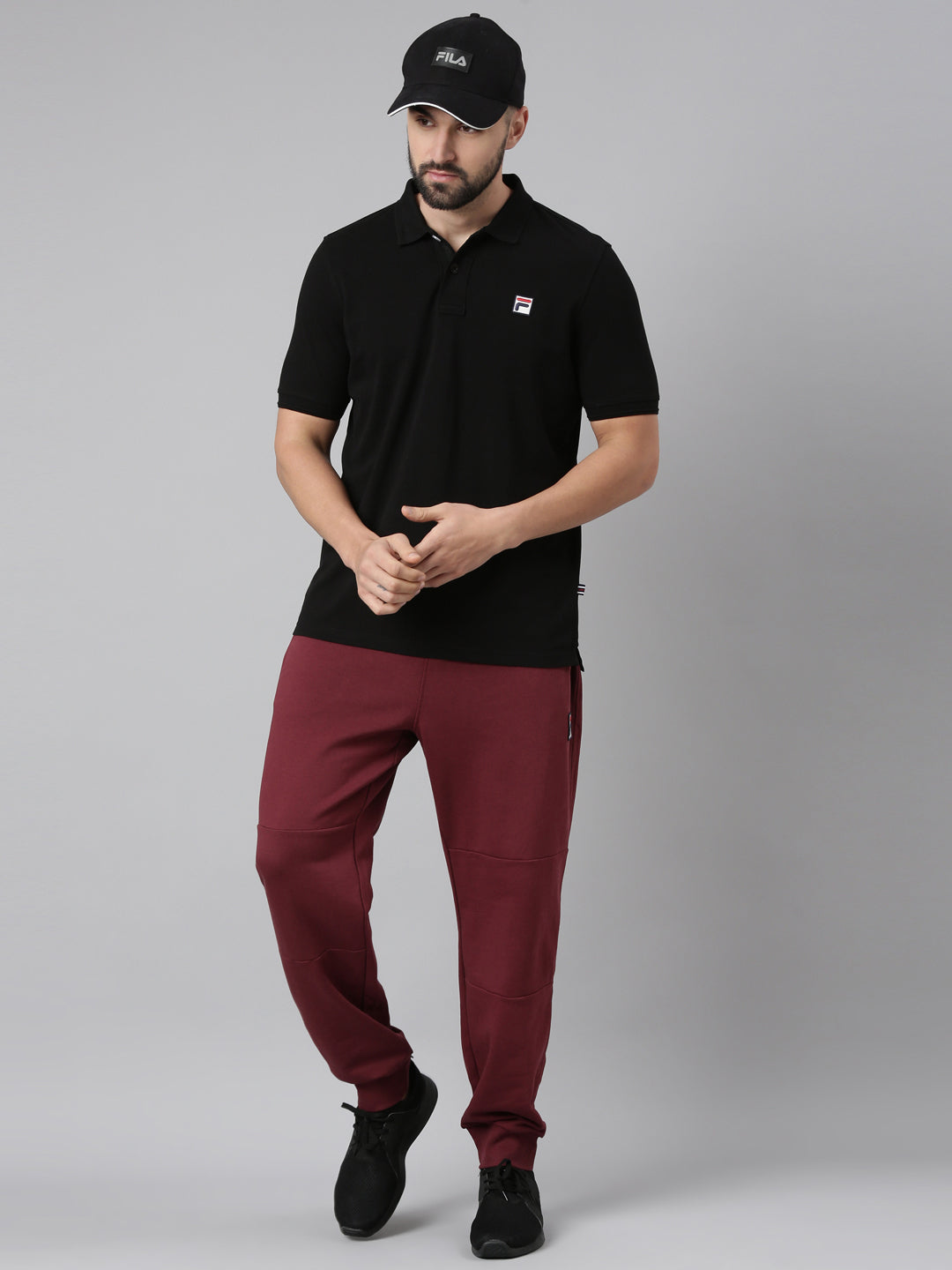 Fila Black Men Polo