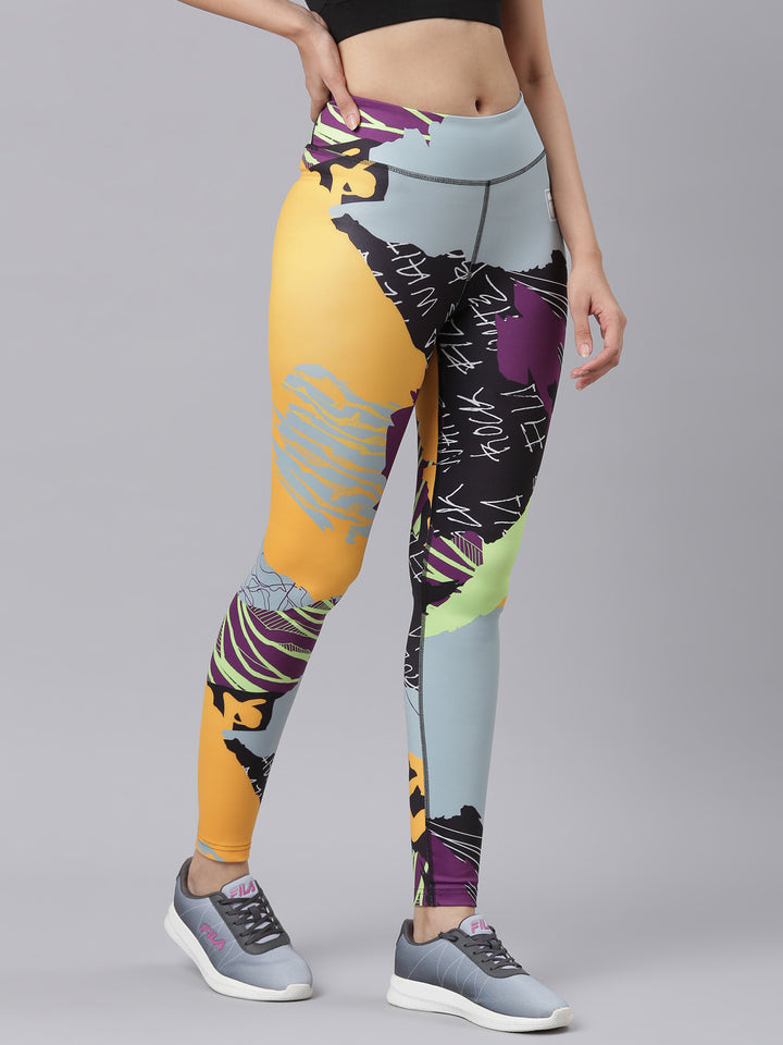 Fila Women Yellow Lw411144 Women Legging