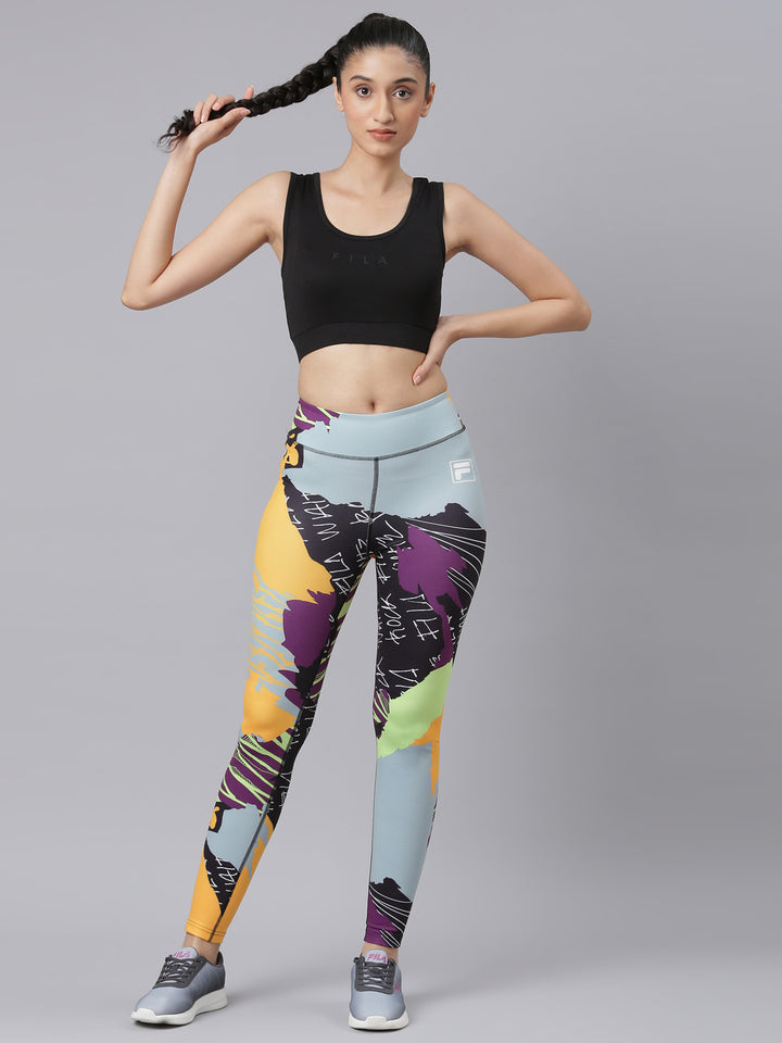 Fila Women Yellow Lw411144 Women Legging