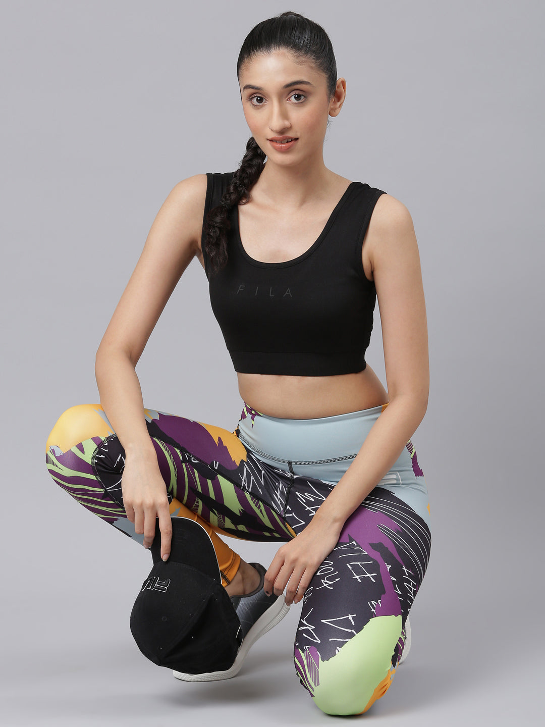 Fila Women Black Tayler Sports Bra