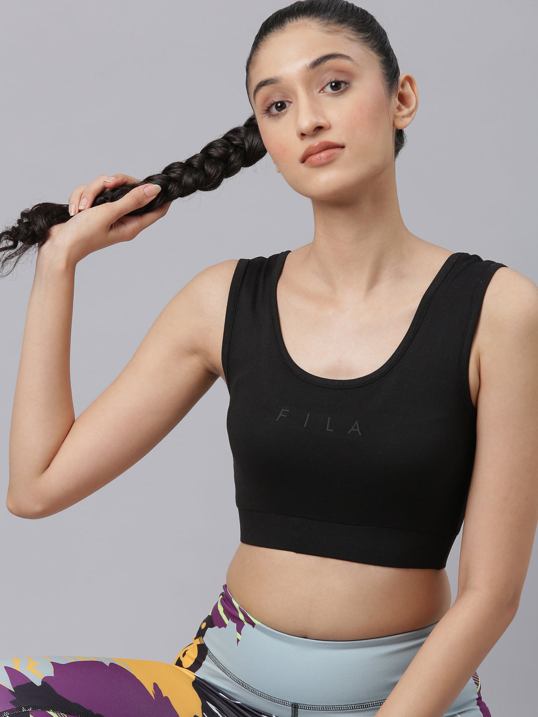 Fila Women Black Tayler Sports Bra