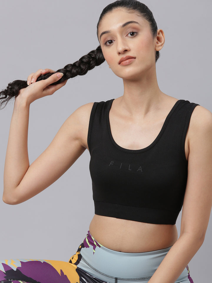 Fila Women Black Tayler Sports Bra