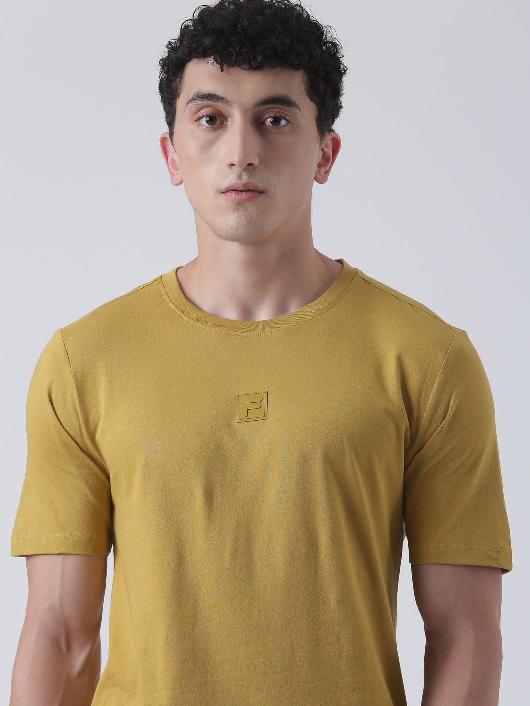 Fila Men Light Grey T-Shirt Relaxed Fit