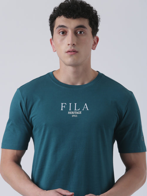 Fila Men Green T-Shirt Relaxed Fit
