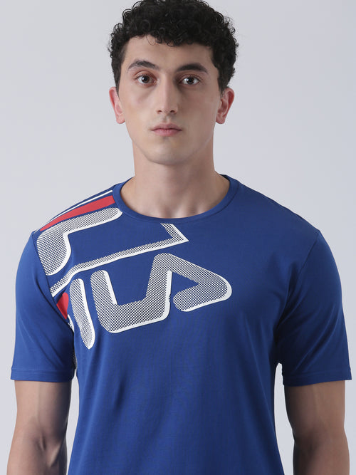 Fila Unisex Monaco Blue T-Shirt Relaxed Fit
