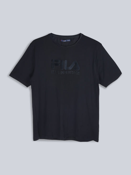 Fila Men Black T-Shirt Comfort Fit