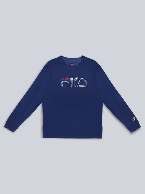 Fila Men Navy Blue Sweatshirt Comfort Fit