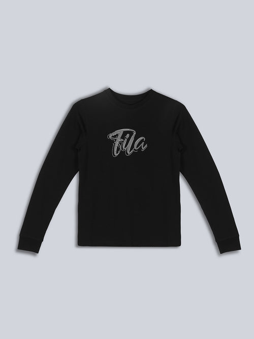 Fila Women Black Top & T-Shirt Comfort Fit