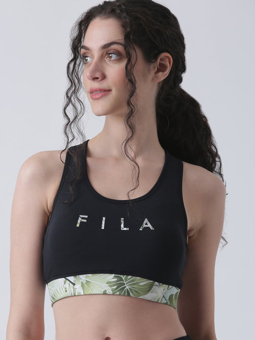 Fila Women Black Sports Bra Regular Fit