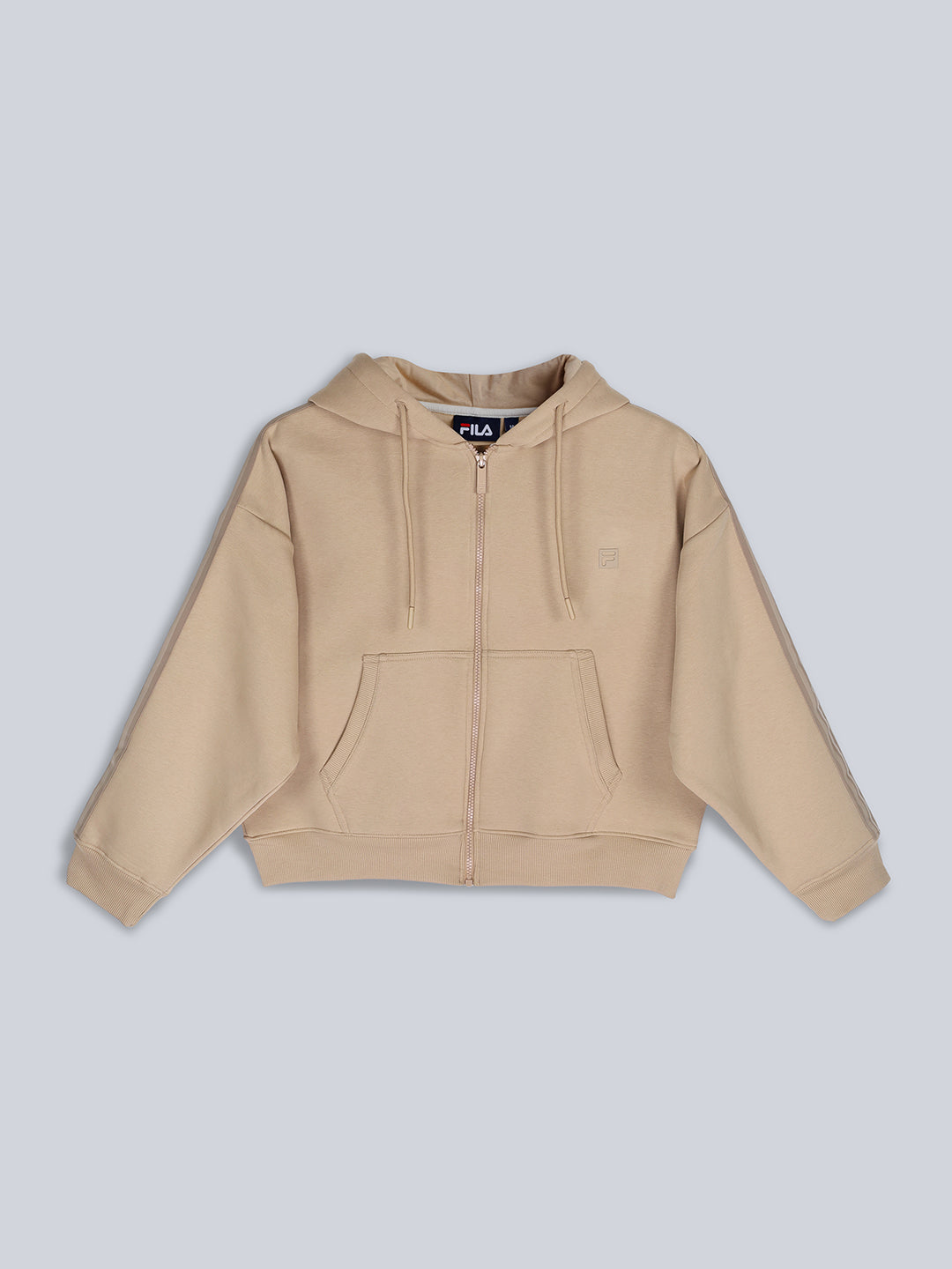 Fila Women Black Jacket Boxy Loose Fit