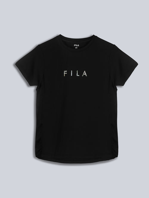 Fila Women Black Top & T-Shirt Comfort Fit