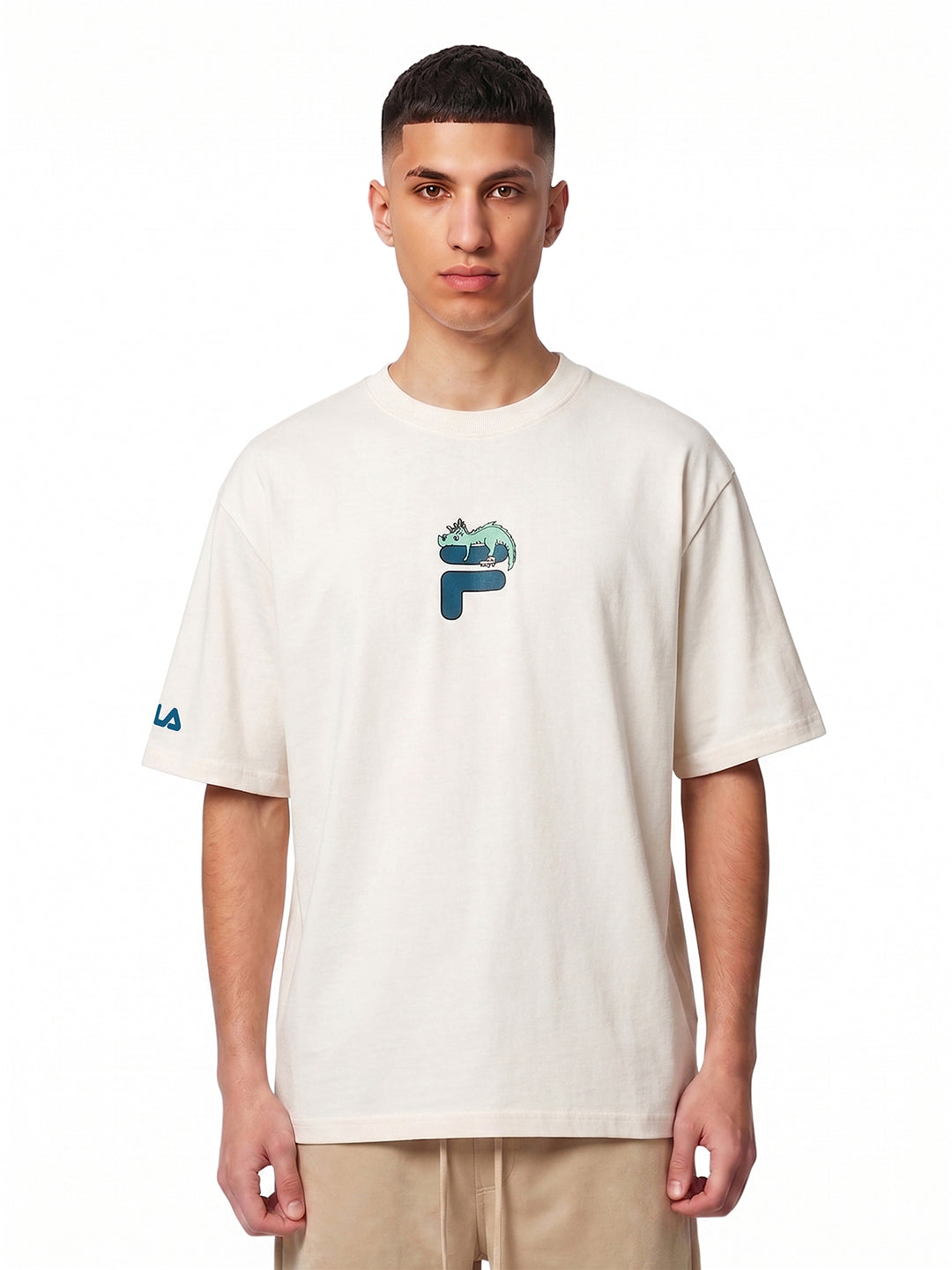 Fila Men Gardenia Dinno Knitted Tee Shirt